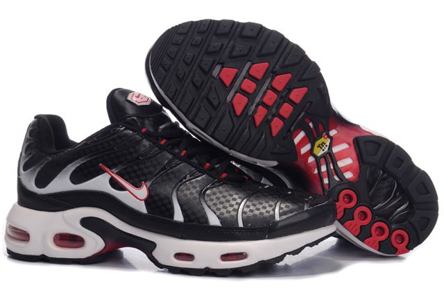 Mens Nike Air Max TN Black White Red Shoes